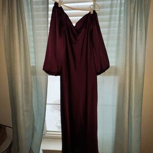 Banana Republic Factory Deep Purple Long Sleeve Dress